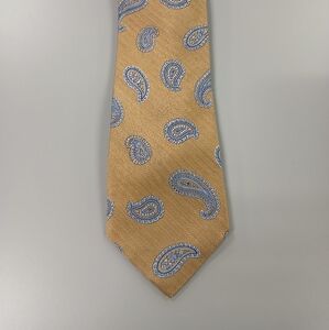 Jos. A. Bank Gold and Blue Paisley Tie
